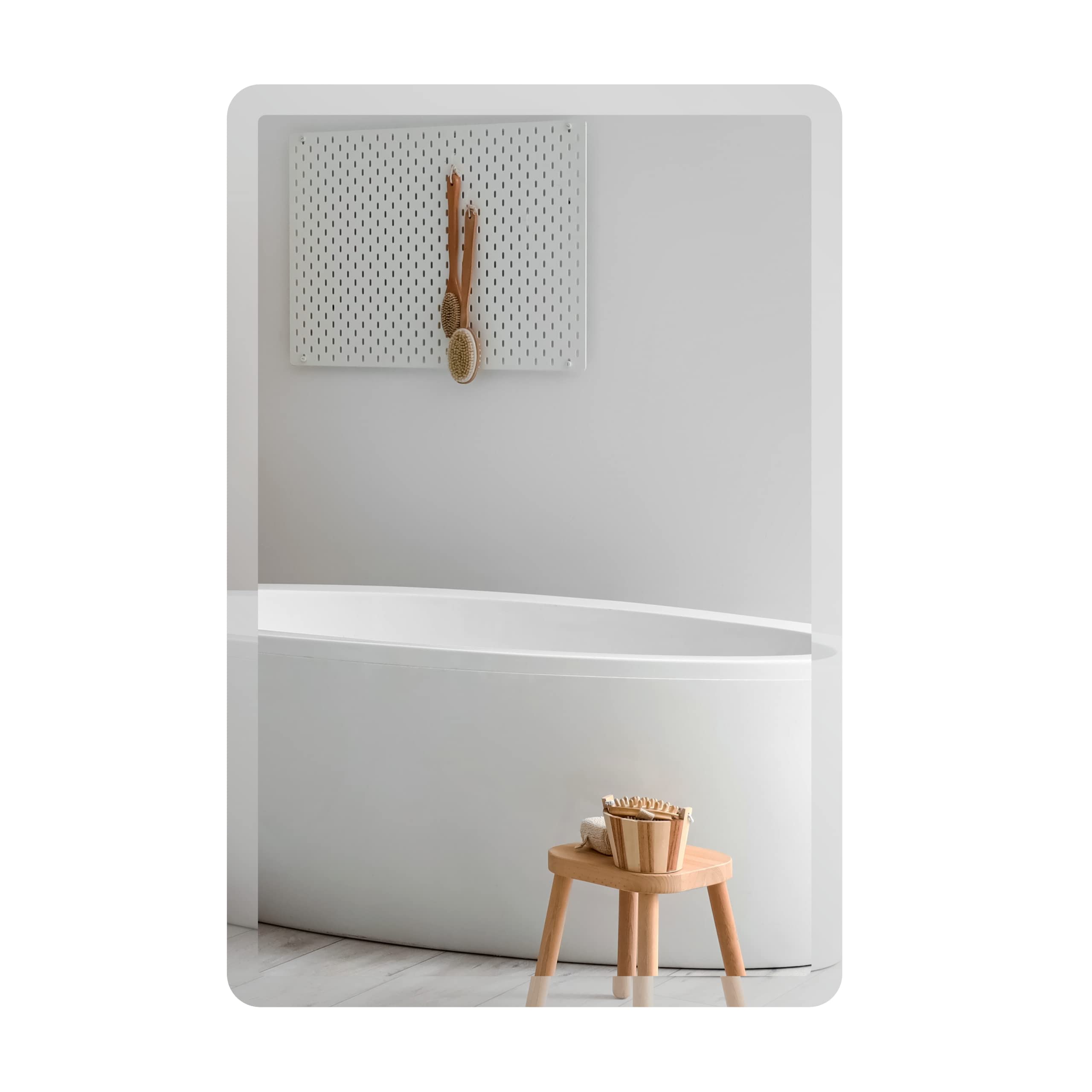 Frameless Bevelled Edge Bathroom Mirror - 400 x 600mm