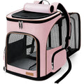 Lekesky Expandable Cat Carrier Backpack | Breathable Pet Rucksack - Pink