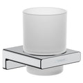 hansgrohe AddStoris Wall-Mounted Glass Toothbrush Tumbler - Chrome