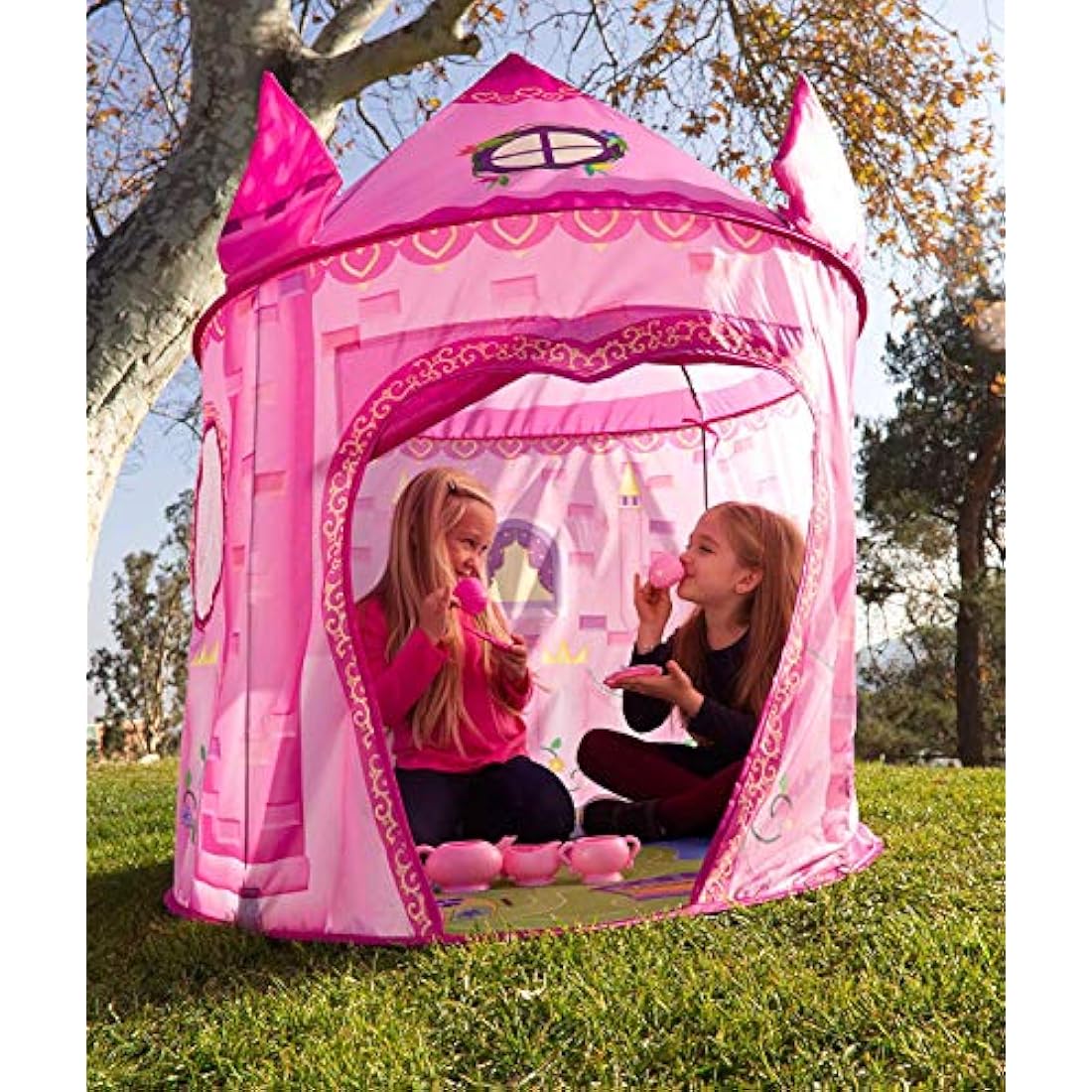Benebomo Pink Princess Castle Play Tent – Indoor Kids Playhouse