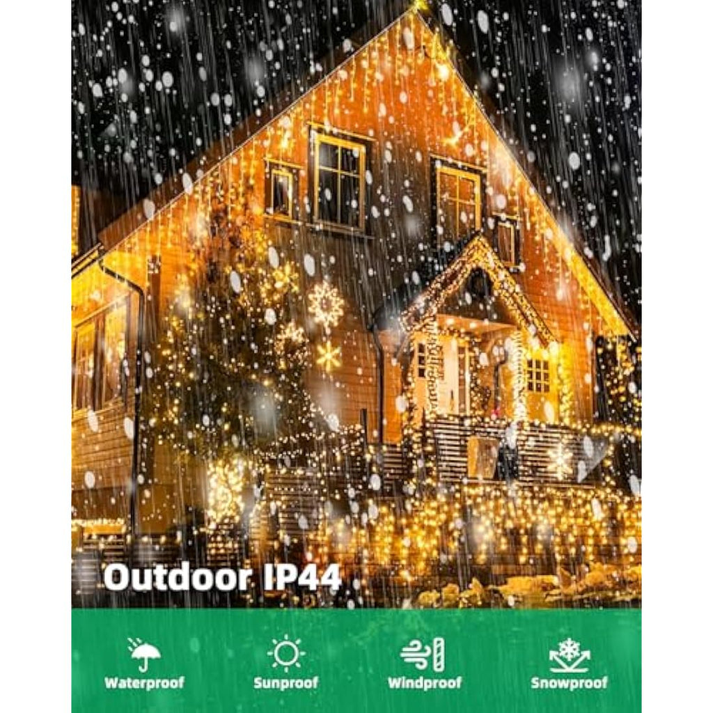 LEDYA Icicle Christmas Lights | 9M 240 LED Waterproof Outdoor Fairy Lights