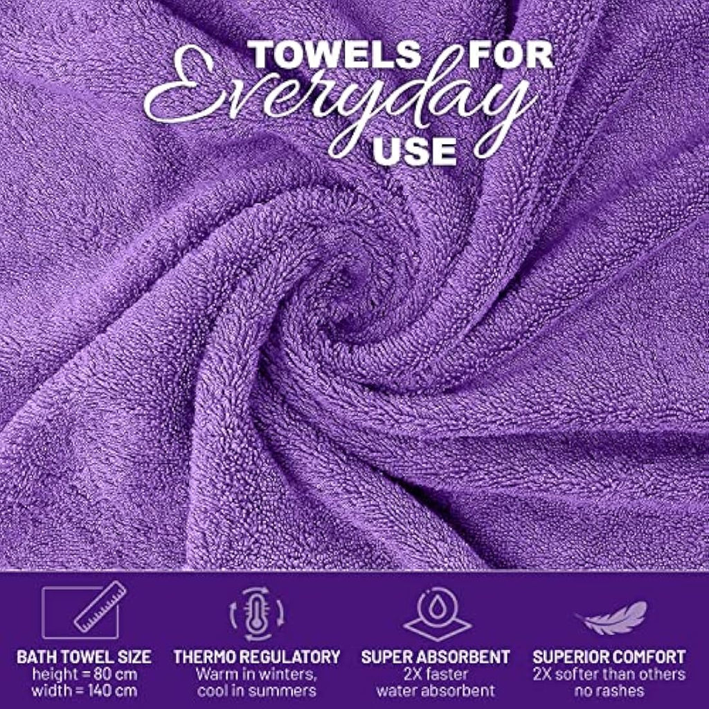 Jolof Store Egyptian Cotton Bath Towels – 4 Pack Large Absorbent Set