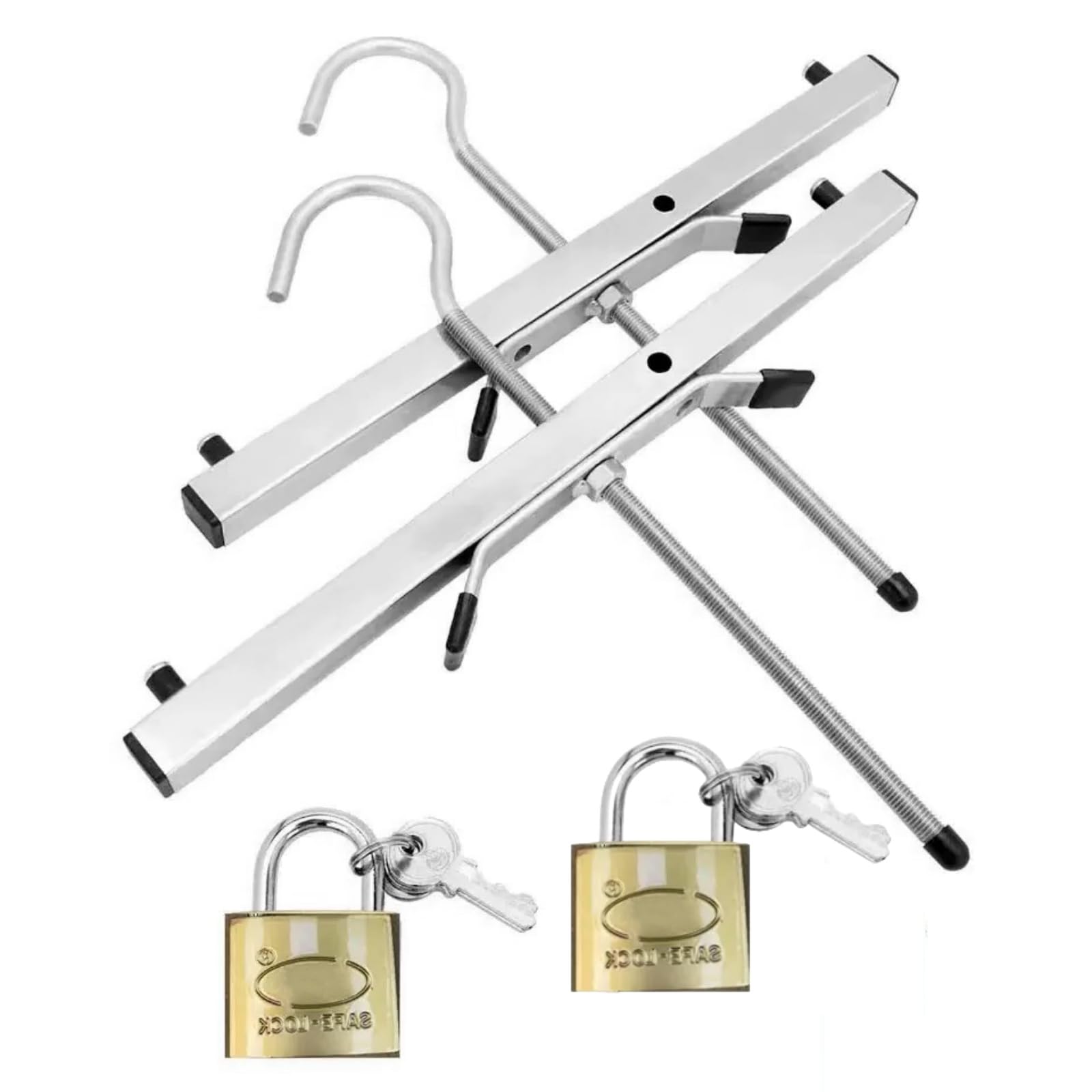 Jolof Store Heavy Duty Lockable Ladder Clamps for Roof Racks – 2 Pack