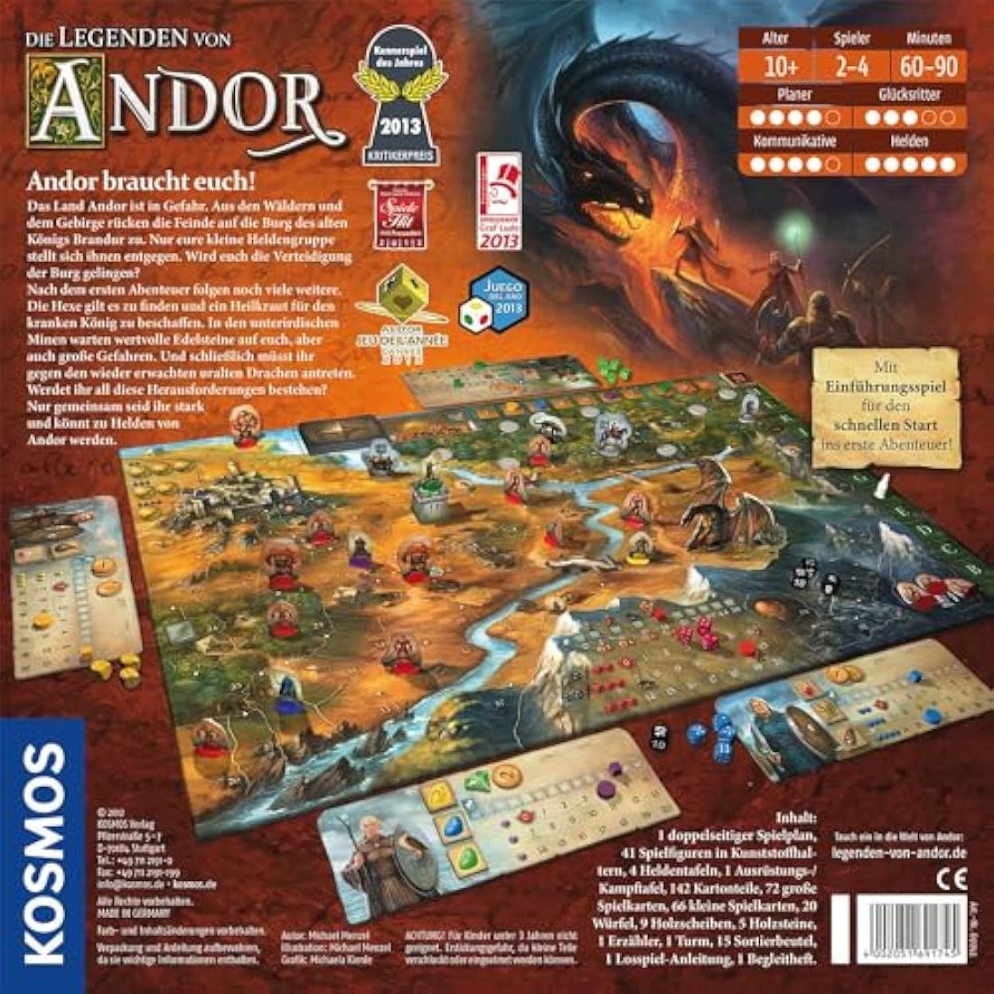 Kosmos Die Legenden von Andor – Kooperatives Fantasy Brettspiel