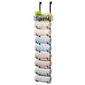 HapiRm 9-Tier Over Door Towel Rack | Wall Mounted Metal Storage, Black