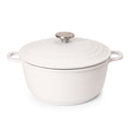 Nuovva 4L Non-Stick Casserole Dish – 24cm Aluminium Dutch Oven, Cream