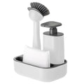 Vigar Rengo Kitchen Sink Set | Soap Dispenser, Brush & Sponge - White