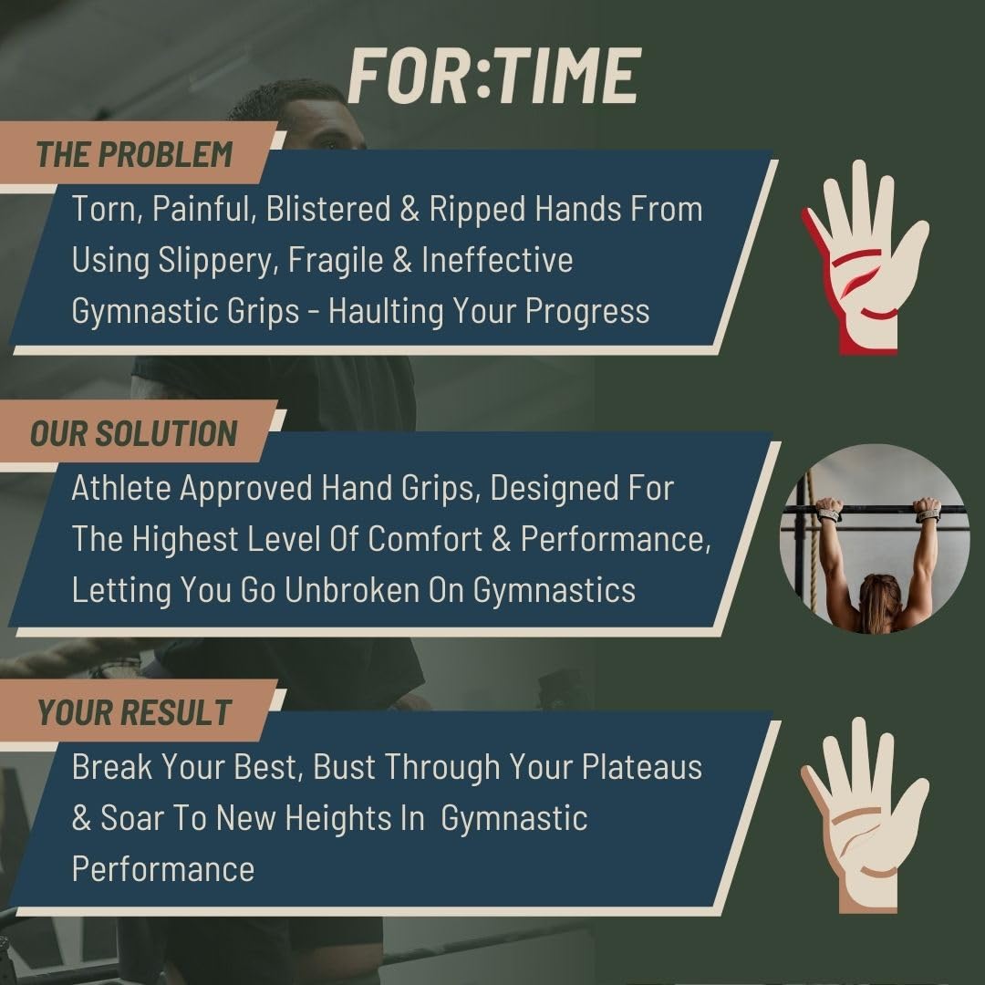 FOR:TIME FITNESS Carbon Fiber CrossFit Hand Grips with Wrist Support