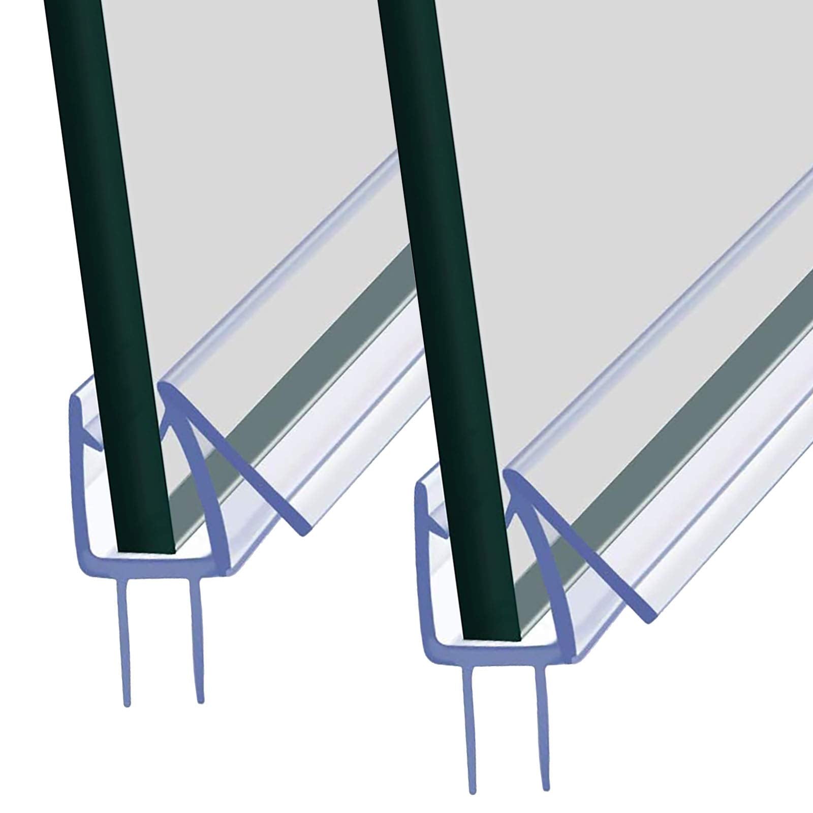 Jolof Store Shower Door Bottom Seal Strip for 4-6mm Glass - 2 Pack