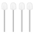 Jolof Store Toilet Brush Set – 4PCS Stainless Steel Handle (White)