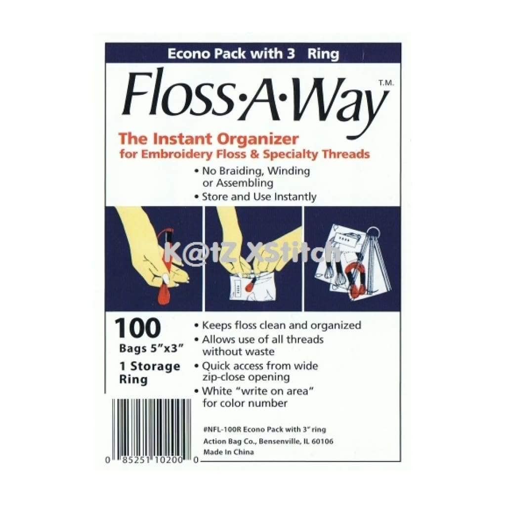 Action Bag Floss-A-Way Organizer - 3x5 Embroidery Thread Bags, 100pk