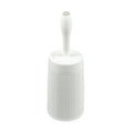 Addis Faux Hessian Toilet Brush with Detergent Dispenser – White