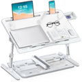 Potuopy Laptop Stand for Bed – X-Large Adjustable Leather Bed Desk