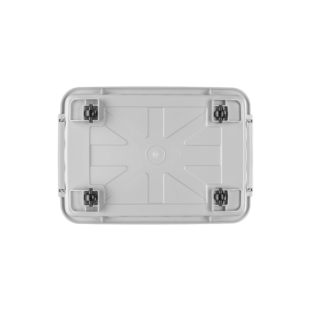 Cetomo 35L*3 Storage Boxes with Lids, Plastic Storage Box with Wheels and Secure Side Latches, Stackable & Nestable Organizer for Home, Office
