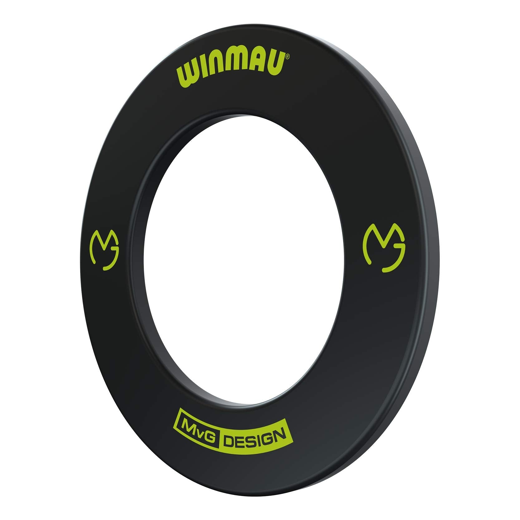 Winmau MvG Dartboard Surround – Black & Green Bristle Board Protection