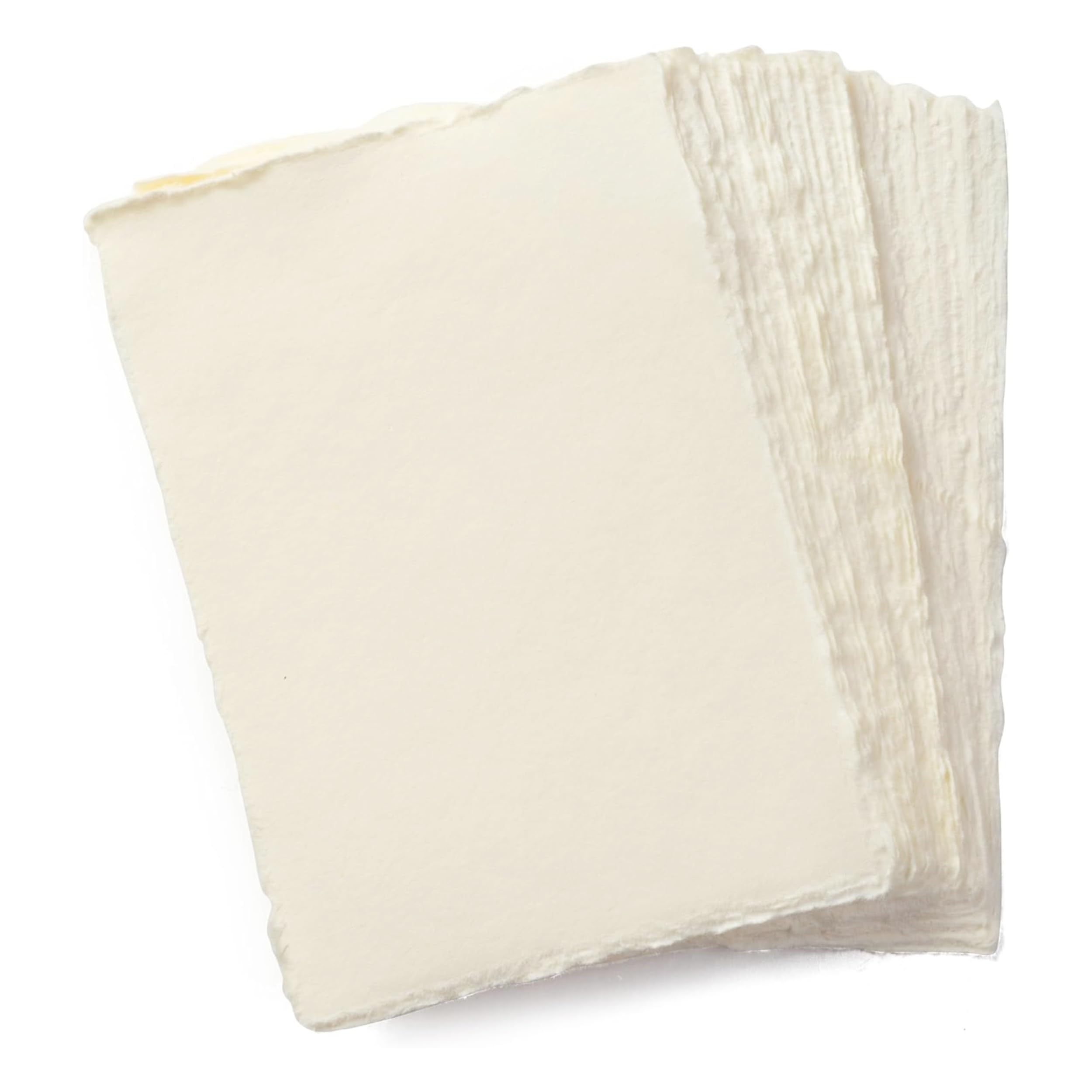Wanderings Handmade A5 Cotton Deckle Edge Paper - 150 GSM Mixed Media