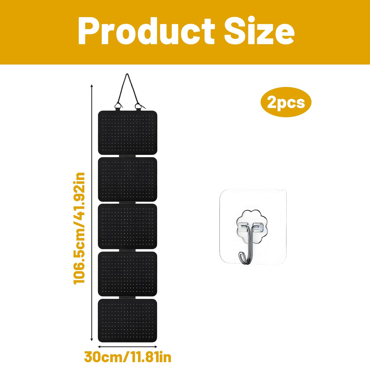 30x106cm Felt Jewelry Storage Board, Wall Mounted Pin Badge Display - image 2