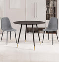 Hallowood Furniture Finley Black Table and Chairs Set 2, Wood Effect Top - image 1