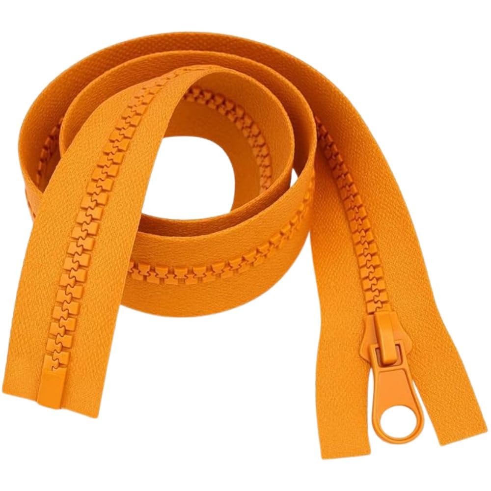 38" 96.5cm Gold Chunky Zip - Heavy-Duty Open-Ended Separating