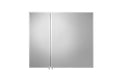 Croydex Halton Mirrored Bathroom Cabinet - Silver Aluminium, 76 x 66 cm