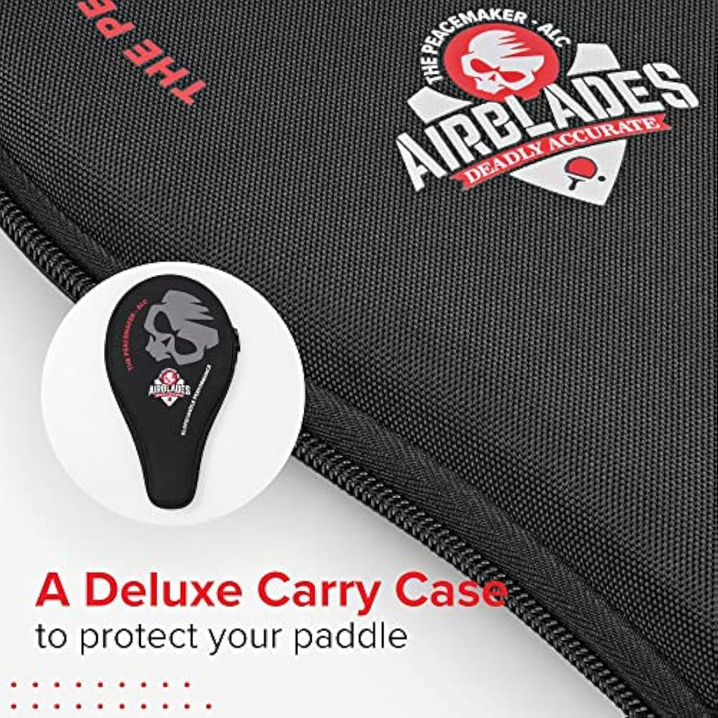 AirBlades Peace Maker ALC Carbon Fiber Ping Pong Paddle with Hard Case