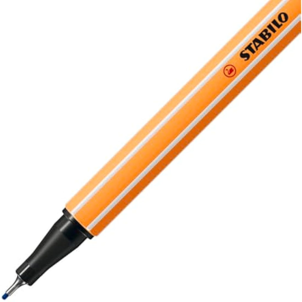 STABILO Point 88 Fineliner Pens – 0.4mm Assorted Colours – Pack of 25