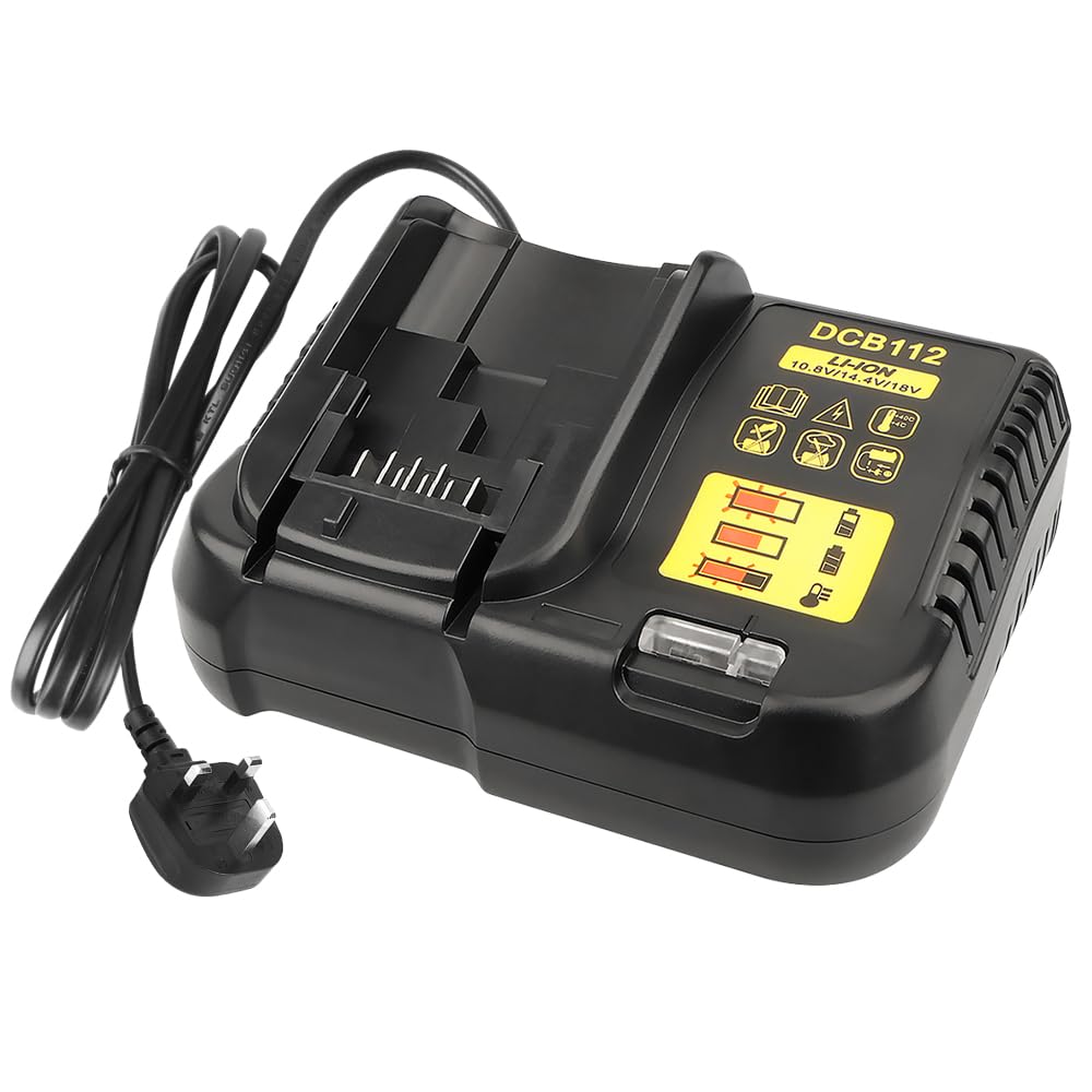 Waitley 3A Fast Charger for Dewalt 12V/18V Batteries | DCB101 Replacement