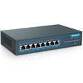 YuanLey 8 Port Gigabit PoE+ Switch | 120W Unmanaged Metal Fanless