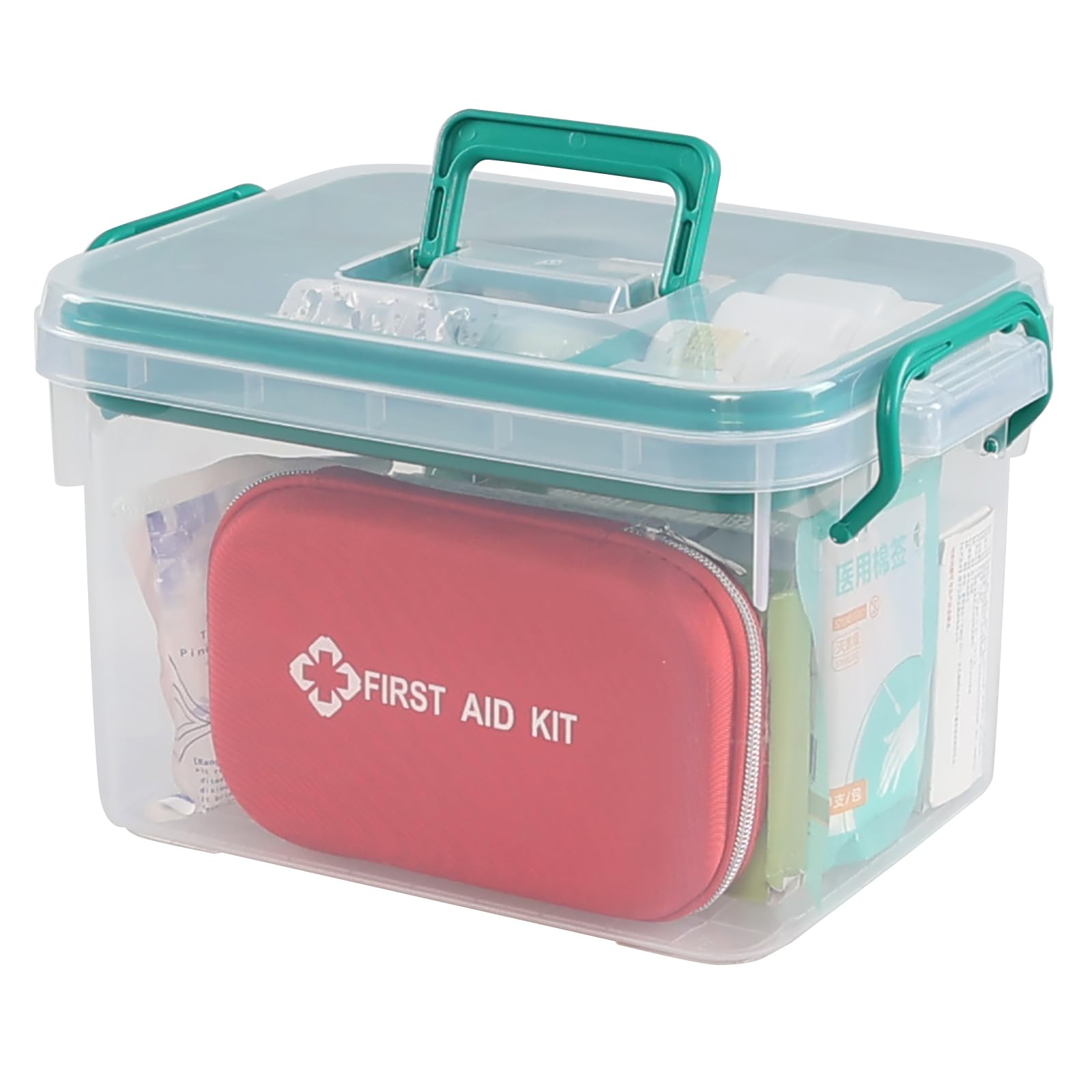 Tyminin Large First Aid Box – Portable Medical Storage with Handle