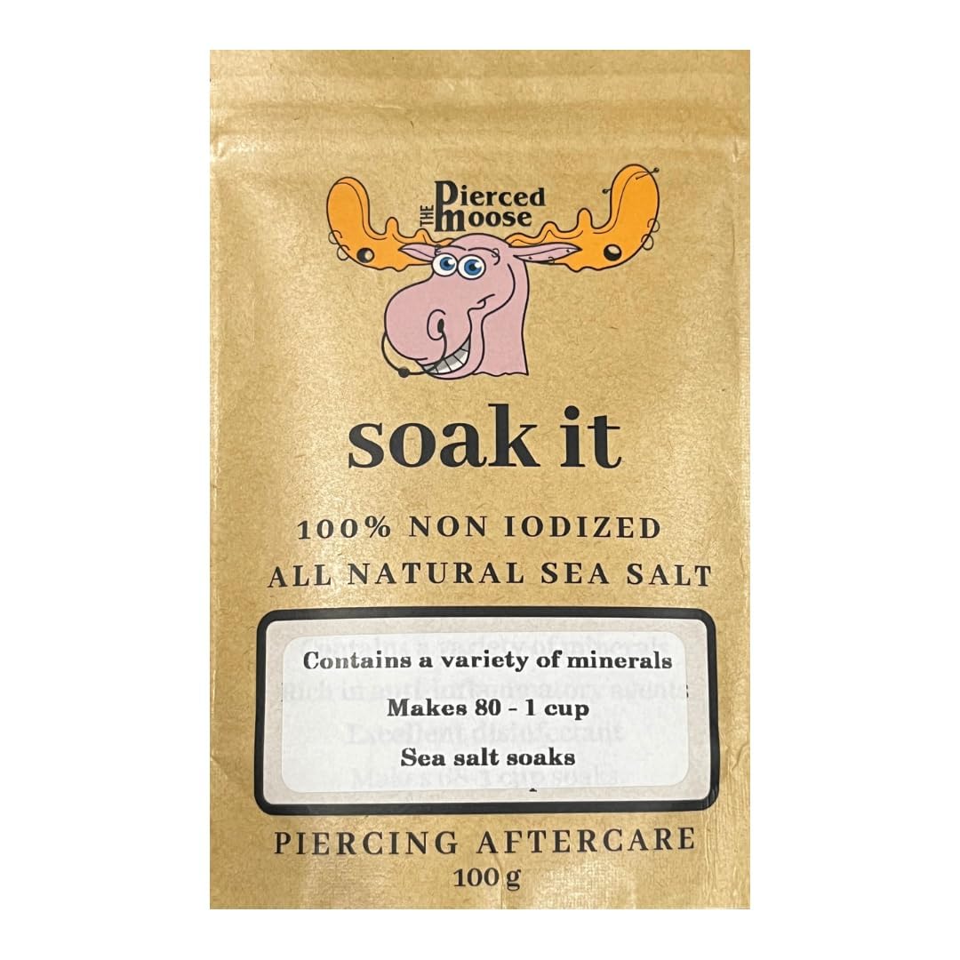 The Pierced Moose Natural Sea Salt Piercing Aftercare – Non-Iodized
