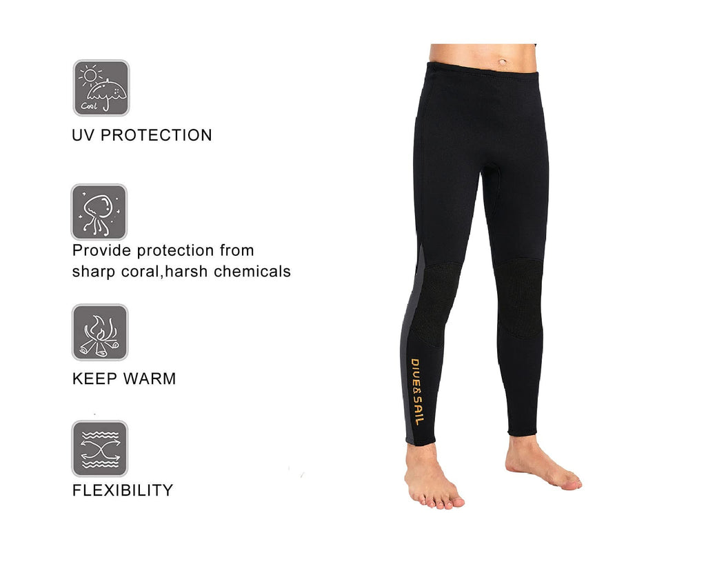 EUPTE 3mm Neoprene Diving Wetsuit Pants | UV Protection Swim Leggings
