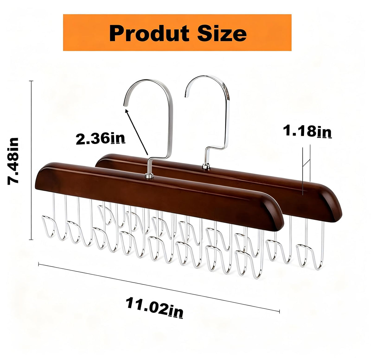 2 Pack Non-Slip Wooden Skid-Proof Belt Holder - image 2