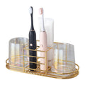 Wall Mounted Toothbrush Holder | Gold 5-Slot Organizer