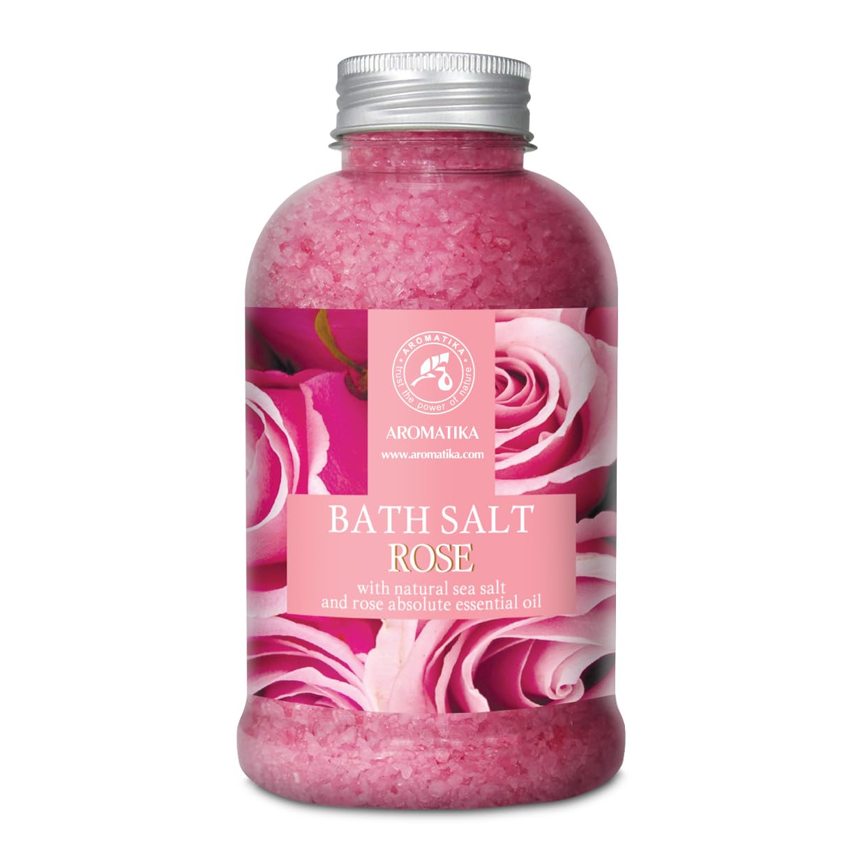 Rose Bath Salts – 600g Natural Rosewood Oil & Sea Salt
