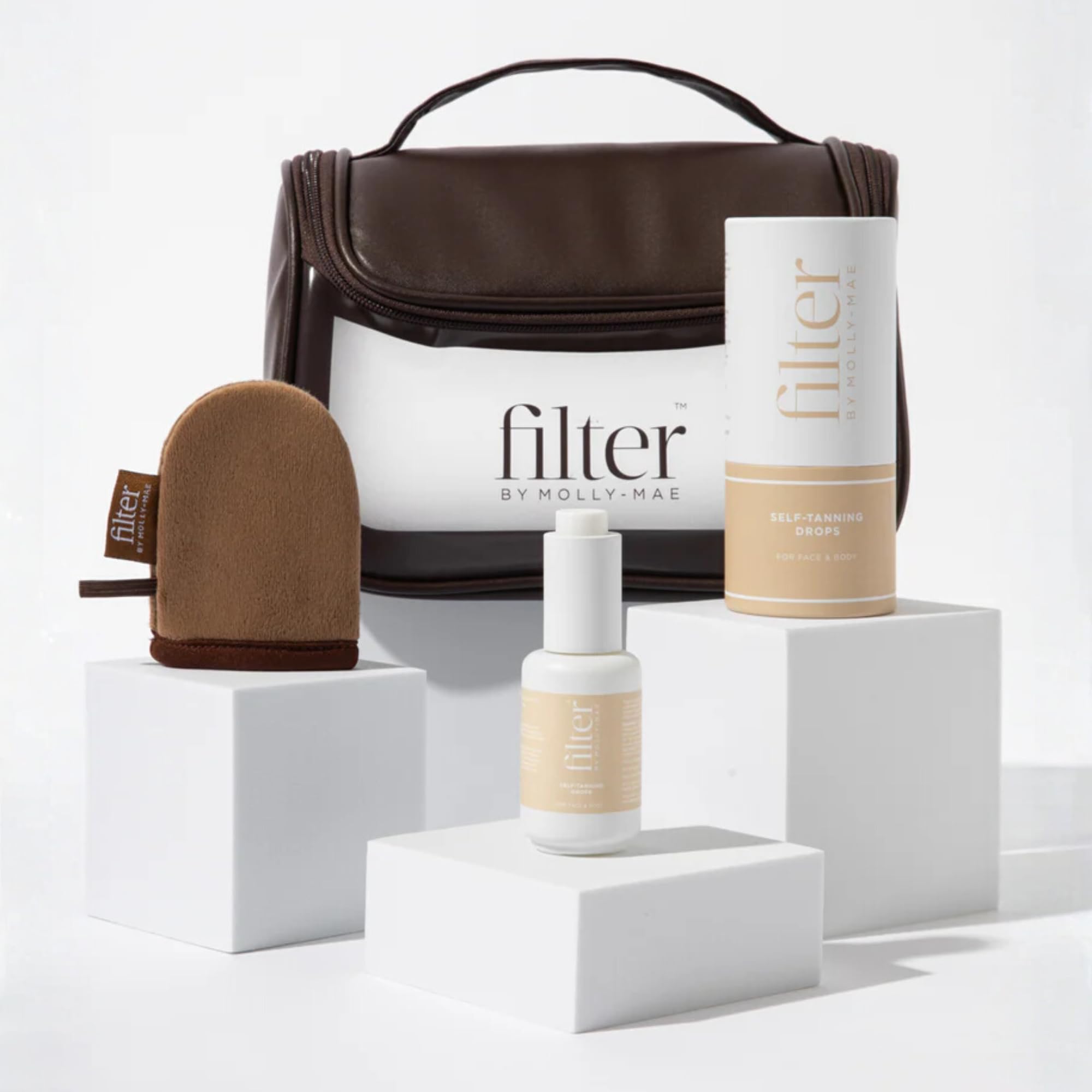 Filter by Molly Mae Self-Tanning Drop & Glow Bundle with Travel Bag