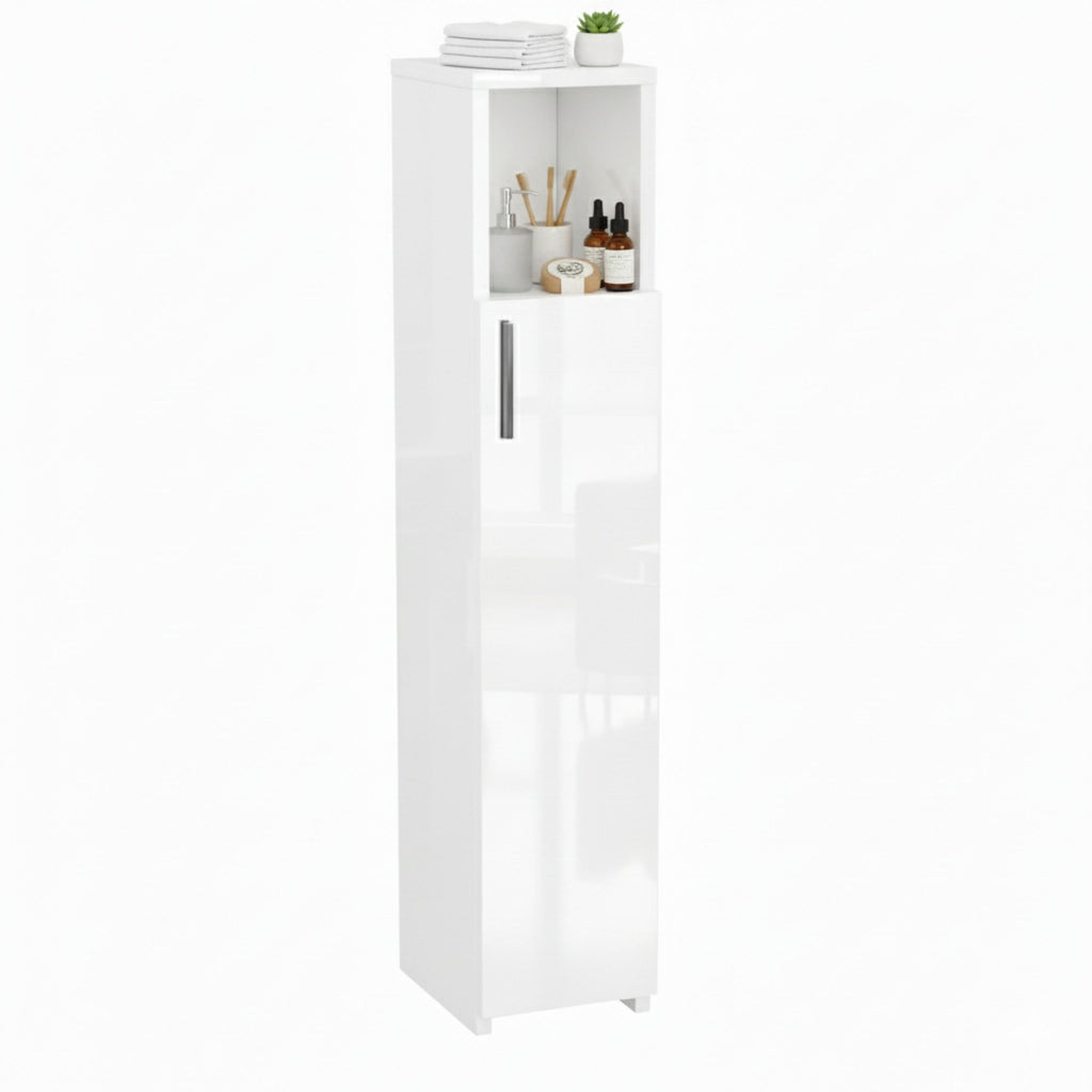 ComfortCove Slim Bathroom Cabinet, Tall Bathroom Cabinet, Gloss White - image 1