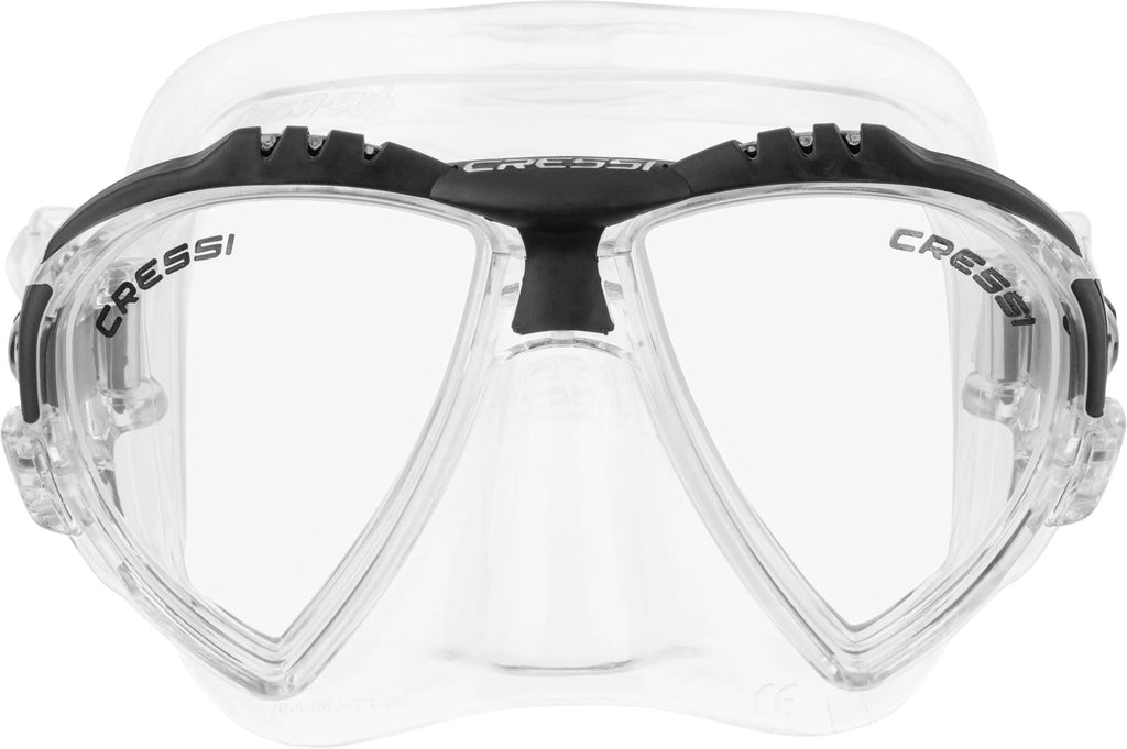 Cressi Matrix Snorkeling Mask – Low Volume Silicone Scuba Mask, Clear