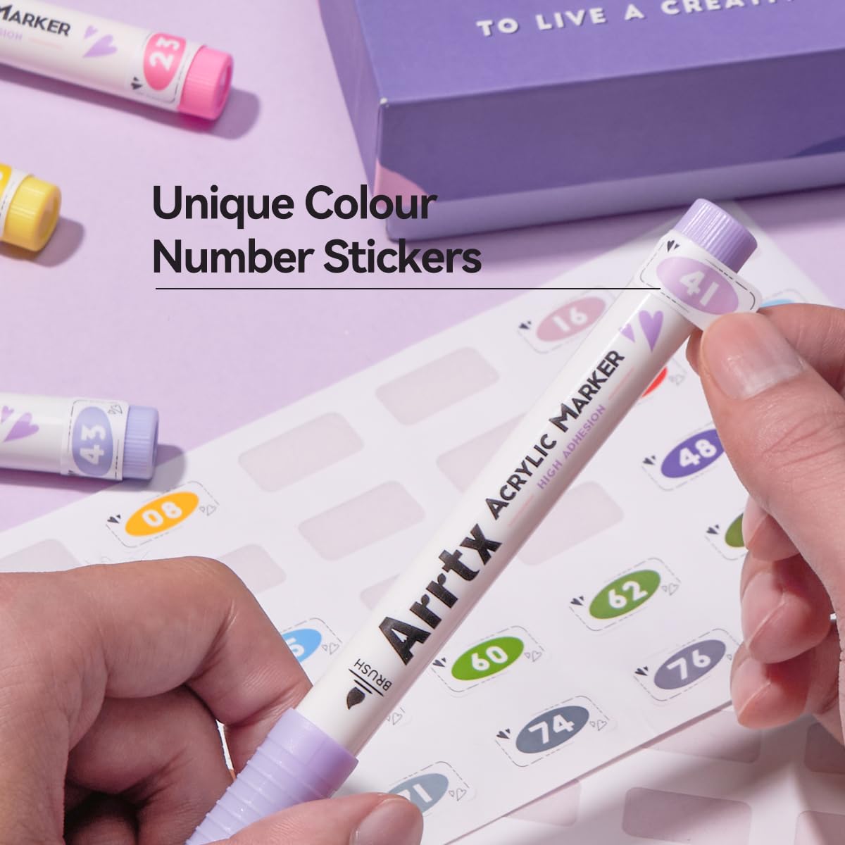 Arrtx Acrylic Paint Pens | 30 Vibrant Colors Brush Tip Markers for Rock Art