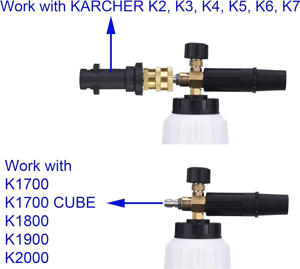 M MINGLE Foam Cannon for Karcher K2-K7 Pressure Washer with 5 Nozzle Tips