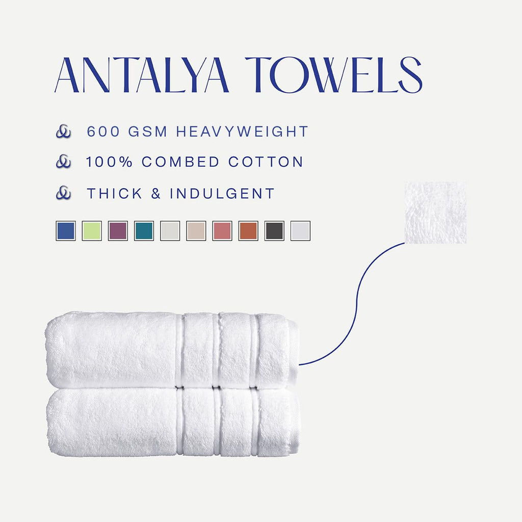 Christy Antalya Bath Sheets Set | 6 Piece | 100% Turkish Cotton | 600GSM | Soft Plush Luxury Towel Set | 2 Bath Sheets 2 Hand Towels 2 Face Cloths - image 4