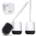 Hulameda Silicone Toilet Brush and Holder 2 Pack | Wall Mounted & Floor
