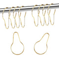 TA-VIGOR 20pc Shower Curtain Rings - Metal Decorative Hooks, Loop Hangers, Hanging Clips for Bathroom/Kitchen Curtain Rods, Gold - image 1