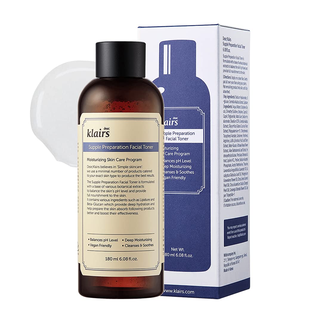 DearKlairs Supple Preparation Facial Toner | Hydrating K-Beauty - 180ml