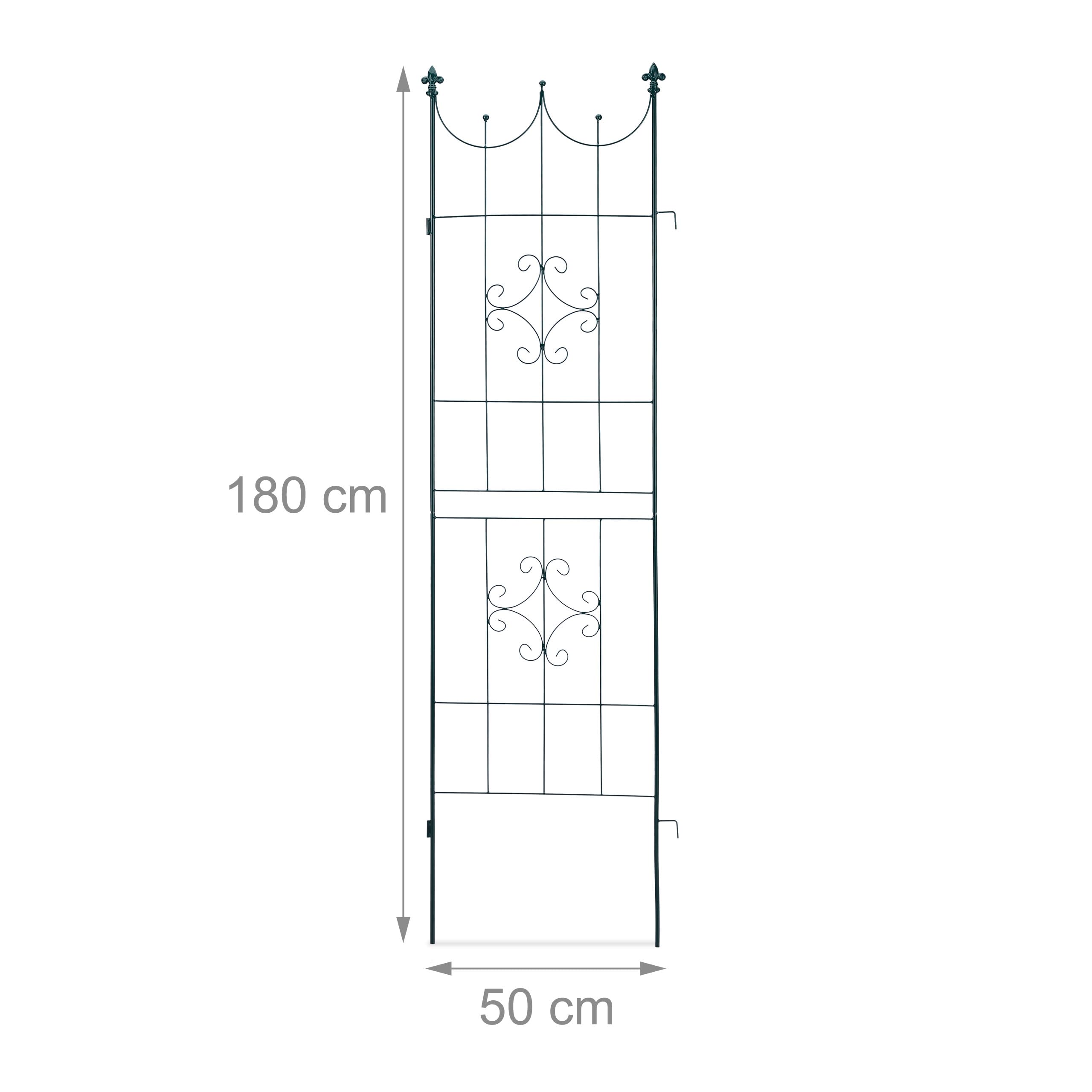 Jolof Store Metal Garden Trellis Set of 2 – 180x50cm Ornate Plant Support