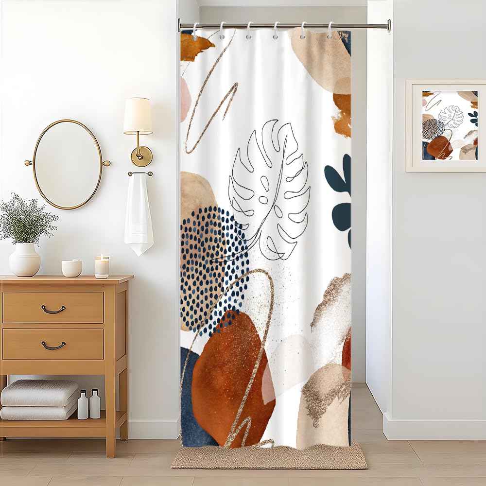 Uiiooazy Boho Abstract Stall Shower Curtain | Waterproof Polyester Fabric