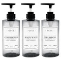 3-Pack Refillable Shampoo and Conditioner Dispenser - 500ml