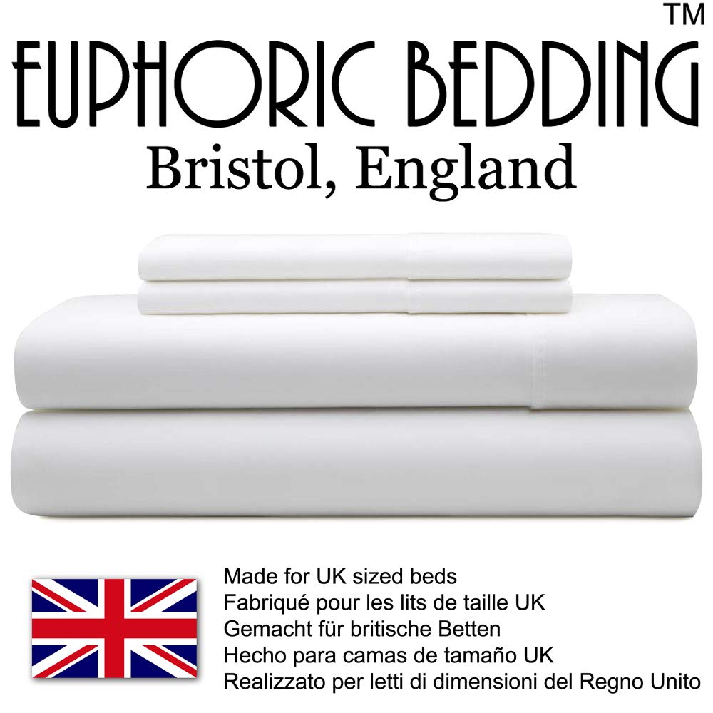 Euphoric Gifts White 100% Egyptian Cotton Double Duvet Bedding Set
