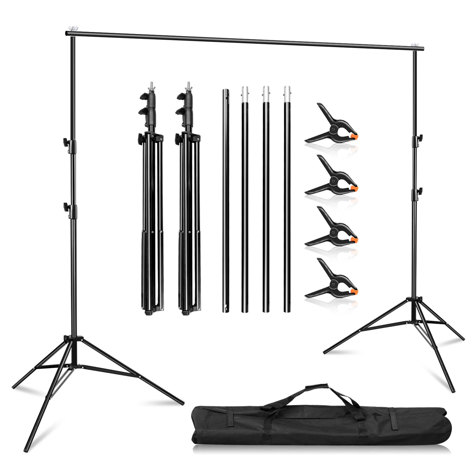 MSKIRA Photography Backdrop Stand - 8.2x10ft Adjustable Support Kit