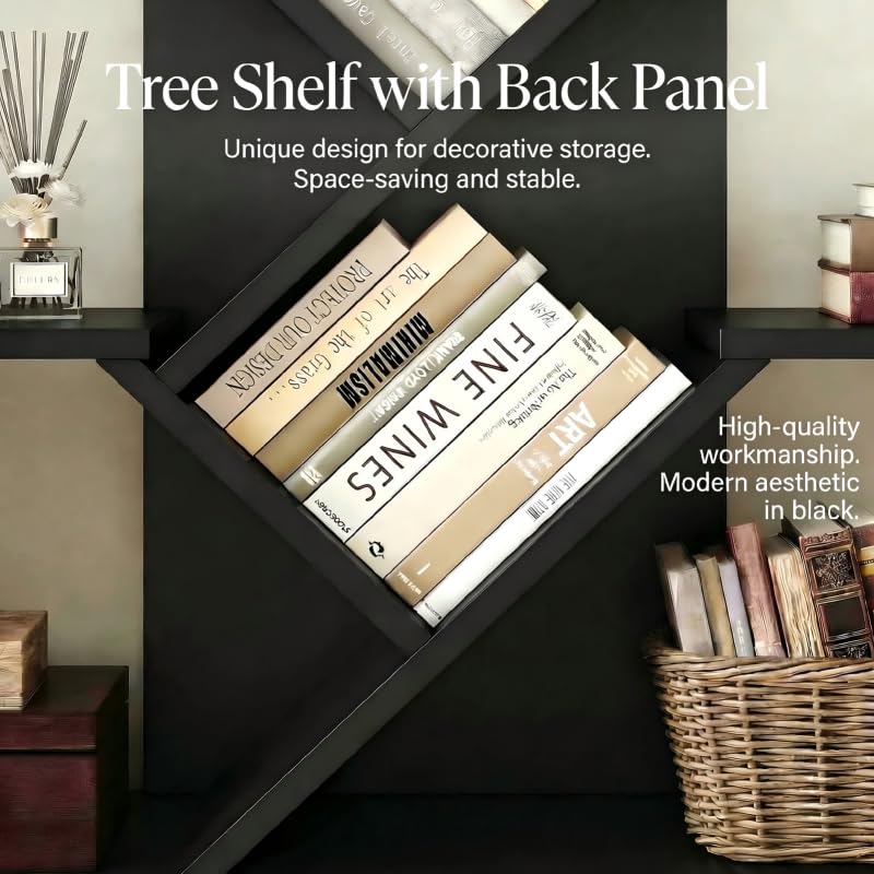 IRONCK Black Bookshelf with 2 Drawers & Wheels, Cube Bookcase 100x32x104 cm - image 3