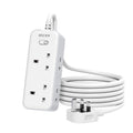Mscien 5M Extension Lead | 2 Way Power Strip with 3 USB Slots & Shaver Plug
